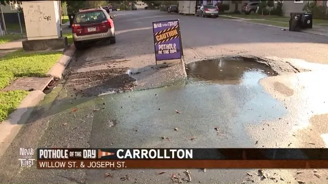 News coverage of daily pothole crisis